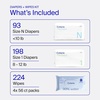 image:imageCoterie Baby Wipes  Diapers Kit Size NB amp Size 1 Diapers 4Pack WipesSize 1 198 Count  Size N 93 Count  Wipes 4 Pack