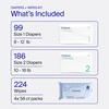image:imageCoterie Baby Wipes  Diapers Kit Size NB amp Size 1 Diapers 4Pack WipesSize 1 99 Count  Size 2 186 Count  Wipes 4 Pack