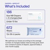 image:imageCoterie Baby Wipes  Diapers Kit Size NB amp Size 1 Diapers 4Pack WipesSize N 186 Count  Wipes 12 Packs