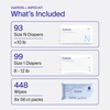 image:imageCoterie Baby Wipes  Diapers Kit Size Newborn Diapers 8Pack WipesSize 1 99 Count  NB 93 count  8 Wipes