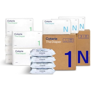 image:imageCoterie Baby Wipes  Diapers Kit Size NB amp Size 1 Diapers 4Pack WipesSize 1 198 Count  Size N 93 Count  Wipes 4 Pack