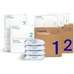 image:imageCoterie Baby Wipes  Diapers Kit Size NB amp Size 1 Diapers 4Pack WipesSize 1 99 Count  Size 2 186 Count  Wipes 4 Pack
